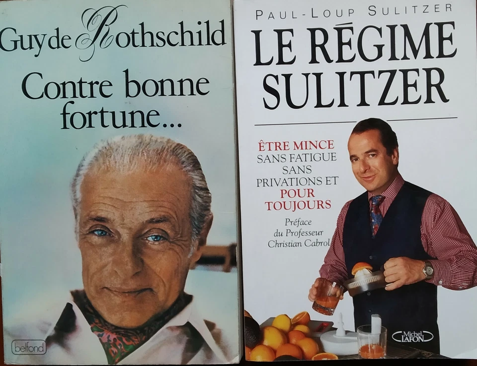 LOTE 2 LIBROS FRANCÉS 1-LE REGIME SULITZER 370 P Y 2-CONTRE BONNE FORTUNE 374 P - Imagen 1 de 2