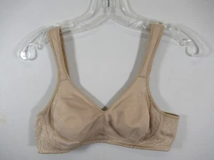 Playtex 18-Hour Seamless Smoothing Bra 36C Beige Wireless Comfort Strap 4049 - Picture 1 of 6