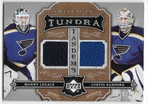 07/08 UD ARTIFACTS TUNDRA TANDEMS DUAL JERSEY Manny Legace/Curtis Sanford /125 - Bild 1 von 1