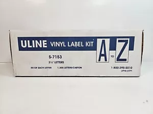 ULINE VINYL LABEL KIT S-7153 3-1/2" DECAL LETTERS 1300 Letters Complete - Picture 1 of 6