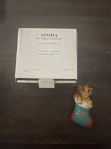 DISNEY GROLIER 1997 SIMBA COLLECTIBLE ORNAMENT - Picture 1 of 3