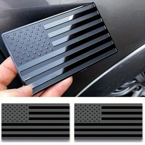 2 PIEZAS Negro EE. UU. Mapa de la Bandera Americana Coche 3D Pegatina Insignia para Coche Motocicleta - Imagen 1 de 24