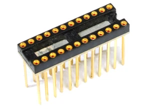DIP-24 IC Socket Gold w/ Decoupling Capacitor/ Sockel + Entkopplungs-Kondensator - Picture 1 of 1