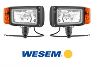 2x reflektor z kierunkowskazem ciągnik maszyny budowlane koparka ładowarka kołowa wózek widłowy - Zdjęcie 1 z 5