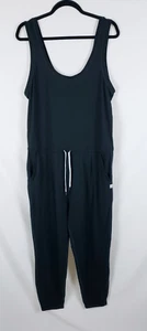 Vuori Lux Jumpsuit Damen Large Schwarz Ärmellos U-Ausschnitt Lounge Gemütlich Reisen - Bild 1 von 8