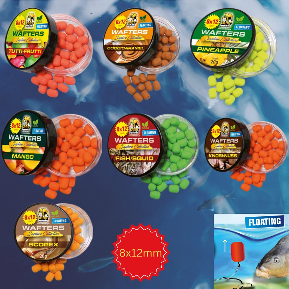 (347,50 EUR/kg) Behr Wafters Hakenköder schwimmend 8x12mm verschiedene Aromen - Bild 1 von 1