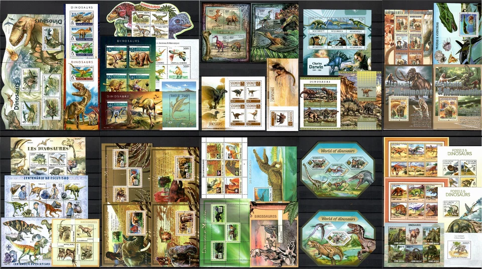 Prehistoric animals Dinosaurs, Mammoths collection [9] 40 sheets MNH #CNA157 - Image 1 of 1