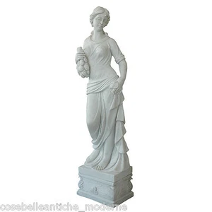 White Marble Sculpture Figure Of Woman Winter Lot 4 Seasons - Picture 1 of 1