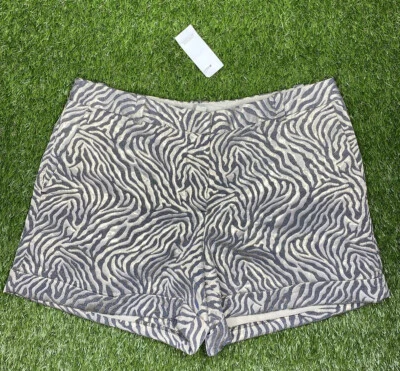 Pantalones Cortos Ann Taylor Loft Estampado Animal Dorado Brillo Nuevo Con Etiquetas Talla 2 Puños Foto 1 de 4