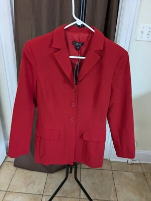 Chaqueta Blazer Vintage BCBG Maxaria Roja Talla 4 Nueva Con Etiquetas Foto 1 de 4