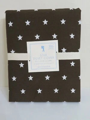 FUNDA NÓRDICA POTTERY BARN KIDS STAR MARRÓN BLANCO ESTRELLA FULL QUEEN NUEVA Foto 1 de 3