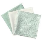 Ikea KLAMMIG Washcloth, Green/White, 3 In Pack FREE DELIVERY