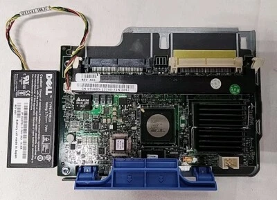 Controlador Raid Dell 0WX072 0tu005 PERC 5i SAS PCIe x8 placa 66-2 - Imagem 1 de 3
