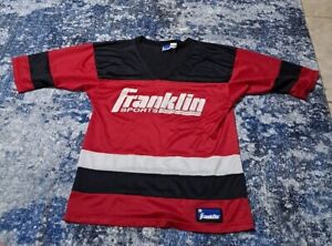 Vintage Franklin Sports Hockey Jersey Medium Red Black White Rare