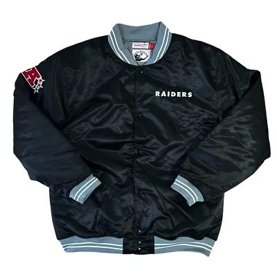 Chaqueta Oakland Raiders Para Hombre Talla 2XL Alta 2XLT Negra Retro Logotipo Vintage NUEVA Foto 1 de 4