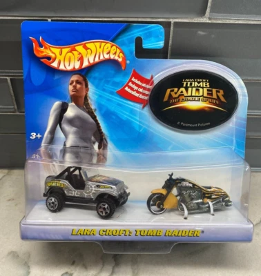 Hot Wheels Lara Croft: Tomb Raider La Culla Della Vita Jeep E Scooter Scorchin - Immagine 1 di 3