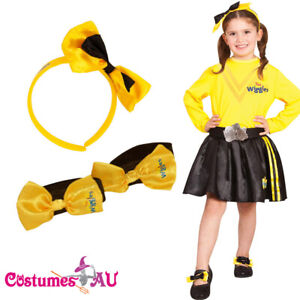 Emma The Wiggles Yellow Book Week Toddler Girls Costume Headband Shoe Bows