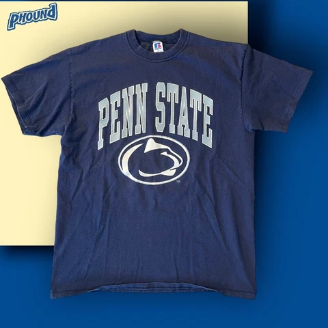 Vintage 90s Penn State Athletics Russell Athletic Graphic T-Shirt  Size XL GUC Cover