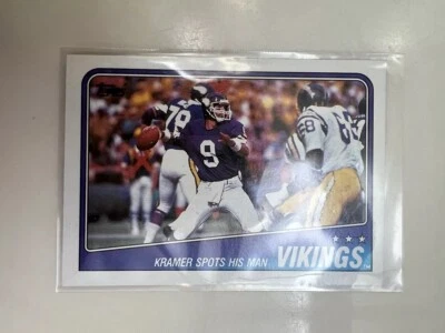 Vikings Team Leaders - Tommy Kramer TL 1988 Topps  Card #146 Minnesota Vikings - Image 1 of 2