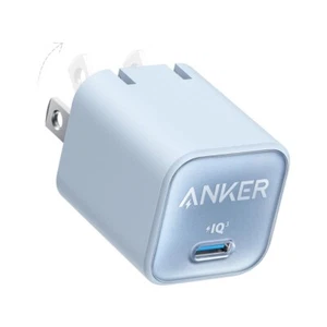 Anker Chargeur USB C GaN GaN 30W PIQ 3.0 Pliable PPS Charge Rapide ou iPhone 15 - Photo 1 sur 6