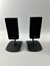 Pair Of Bose Double Cube Speakers Acoustimass Lifestyle W/ Stands