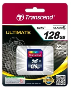 Transcend 128GB Ultimate SDXC CL10 SD Extended Capacity memory card TS128GSDXC10 - Picture 1 of 2