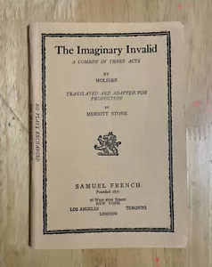 The Imaginary Invalid by Moliere. Miles Malleson. Samuel French Limited 1959. R- - Picture 1 of 3