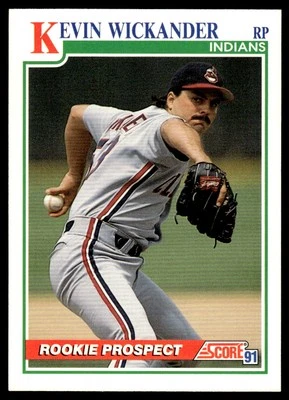 1991 Score #355 Kevin Wickander - Cleveland Indians - Image 1 of 2