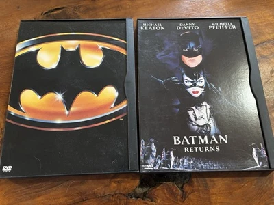 “Batman, Batman Returns”  DVDs (Micheal Keaton, Nicholson, DeVito) Foto 1 de 2