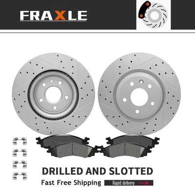 Rotores de freno delanteros pastillas de cerámica para Ford Taurus 2010 2011 2012 Foto 1 de 4