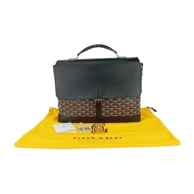 GOYARD Citadan PM Business Bag - Black PVC Leather Unisex Silver Hardware - Image 1 of 4