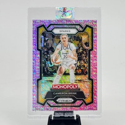 2024 PRIZM MONOPOLY WNBA CAMERON BRINK #39 PINK MILLIONAIRE SHIMMER ROOKIE 1/5 - Image 1 of 2