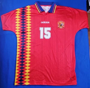 Adidas Spain World Cup #15 football soccer shirt jersey camiseta Large - Picture 1 of 20