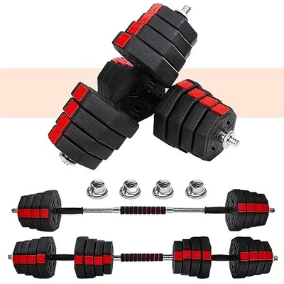 YES4ALL MEJORADO 66LBS PAR PESAS AJUSTABLES MUMBBE - NEGRO/ROJO Foto 1 de 4