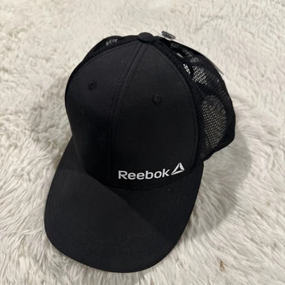 Reebok NUEVO CON ETIQUETAS Negro Loto Snap Back Malla Trucker Sombrero Talla Única Atemporal Foto 1 de 4
