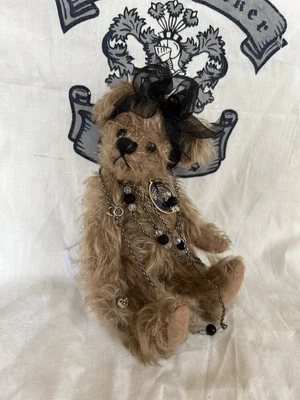 Vintage ~ Knickerbocker "Jeweliette" Mohair Sammlerstück Bär LE Maße 7" - Bild 1 von 4