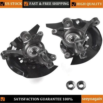 Pair Front Steering Knuckles+Wheel Hub Bearings for Toyota Camry 2004 2005 2006 - Image 1 of 4