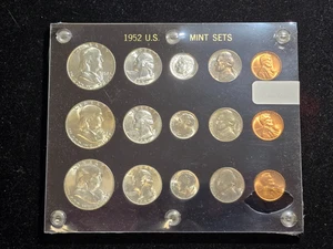 1952 PDS Silver Uncirculated Mint Set in Capital Plastic - Picture 1 of 6