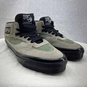 Zapatillas Vans Hombres 11 Verde Taupe Gamuza Suela de Goma 1992 Grunge Patinador Media Cabina Zapato - Imagen 1 de 9