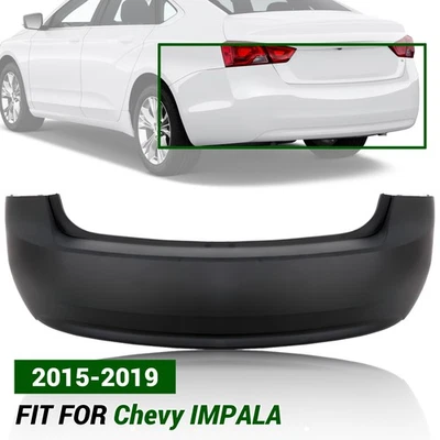 Rear Bumper Cover Fascia For 2015-2019 Chevy Chevrolet Impala LS LT W/O Holes Foto 1 de 4