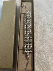 Neu Jtv BBJ 925 Sterlingsilber breites Tribal Perlen Kugel Knebelarmband 8,25" - Bild 1 von 8