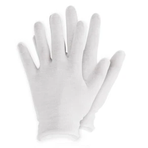 3 Pairs Reusable Thin 100% Cotton Work Gloves Cosmetic Eczema Hand Spa Mittens - Picture 1 of 7