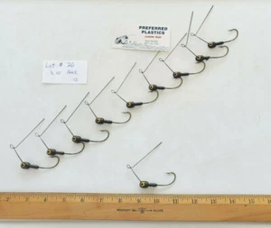 10 SPINNERBAIT HEADS 1/4 oz. - Black  - Spinnerbait Bodies - Lot # 26 - Tackle - Picture 1 of 1