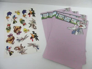 Vintage Looney Tunes Stationery Stickers 10 Paper 1 Sticker Page - Picture 1 of 3