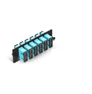 Panel adaptador de fibra con 6 adaptadores multimodo dúplex SC OM3/OM4 (Aqua) - 8924516 - Imagen 1 de 1