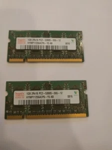 2x RAM Hynix 1GB 2Rx16 PC2-6400S-666-12 Laptop Memory 2GB IN TOTAL - Picture 1 of 1