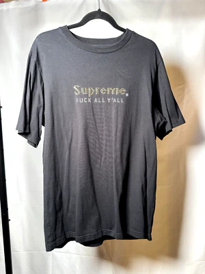 Camiseta Supreme Barras Doradas Talla Mediana Negra Foto 1 de 4