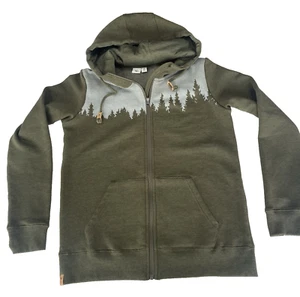 Ten Tree Hoodie JUNIPER 10 Green Gray Full Zip Sweatshirt Cotton Blend Women's M - Picture 1 of 14