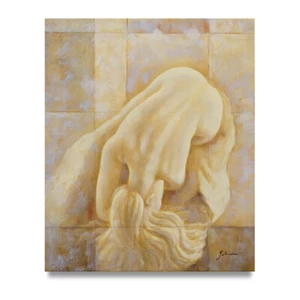 Arte de Nueva York - Estatua de Mármol Mujer Desnuda Bellas Artes 20x24 Pintura al Óleo Original - ¡En Oferta! - Imagen 1 de 5