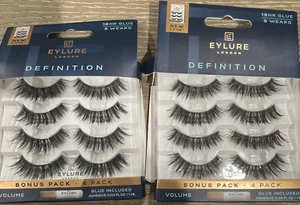 2X Eylure London Definition False Lashes 5 Wears per pair- 4 Pairs New #126 - Picture 1 of 3